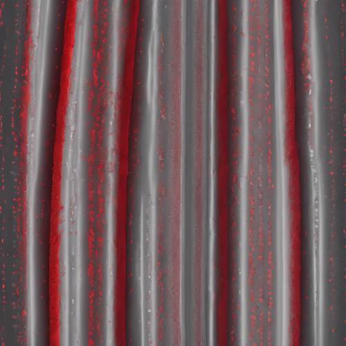 Ein abstraktes Muster mit halluzinogenen, ineinander übergehenden Rot- und Grauverläufen.
