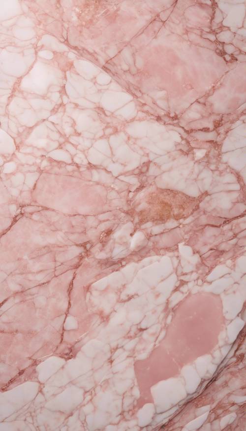 Крупный план текстуры на плите пастельно-розового мрамора.