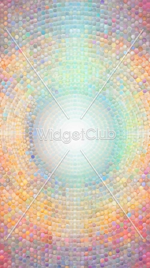 Colorful Circles and Dazzling Light Center Design Wallpaper[a3600d5ef00c46b8affb]