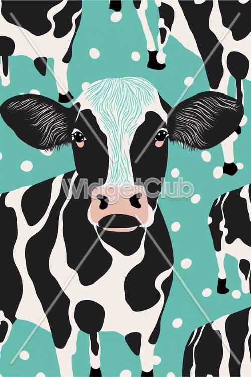 Cute Black and White Cow Pattern for Kids