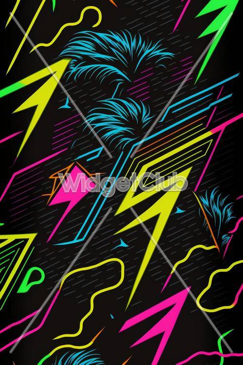 Neon Tropical Vibes Background