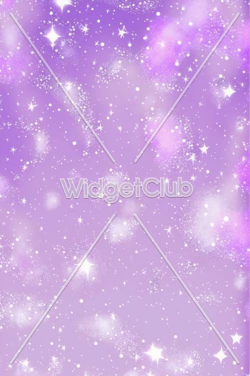 Sparkling Purple Galaxy Stars Wallpaper[ab79be2c39834b43b743]
