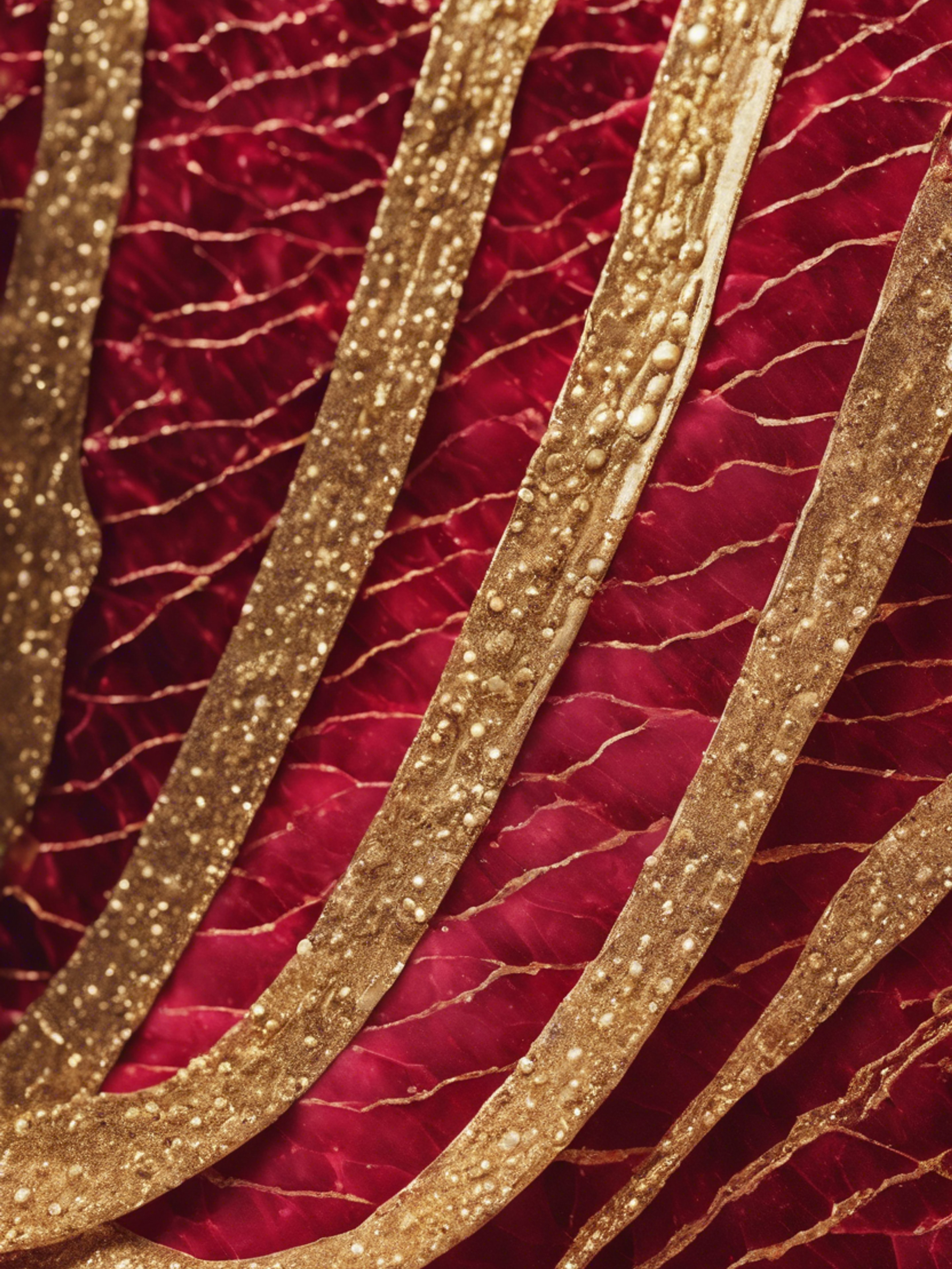 A rich mosaic of cerise red velvet interlaced with veins of shimmering gold. Wallpaper[dcbd46e138d24d6da9a0]