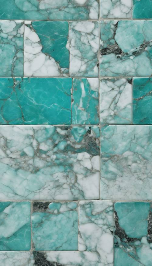 An entryway floor made of turquoise marble. Tapeta [cf5b83cac15d4992aaae]