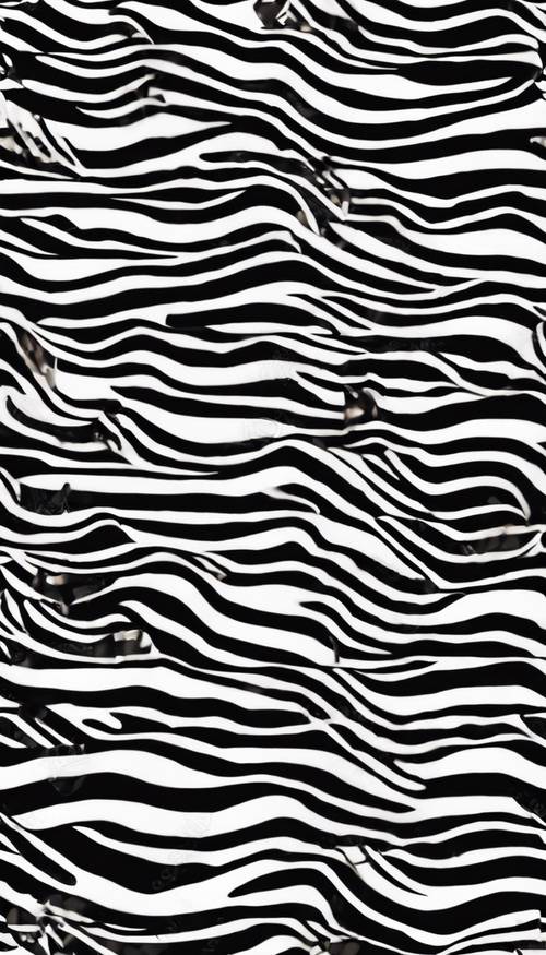 Pola desain mulus penuh gaya dari garis-garis zebra yang unik.