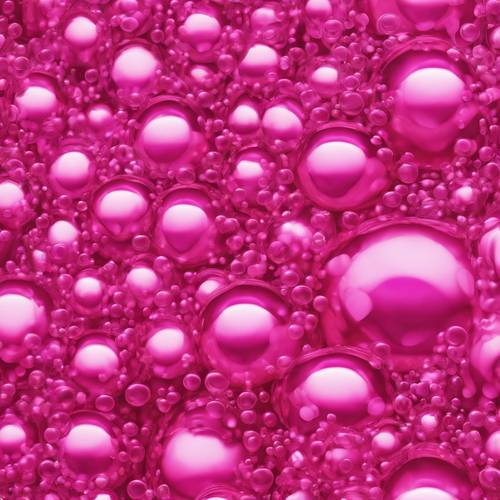 Un motif abstrait basé sur l&#39;association de bulles rose vif.