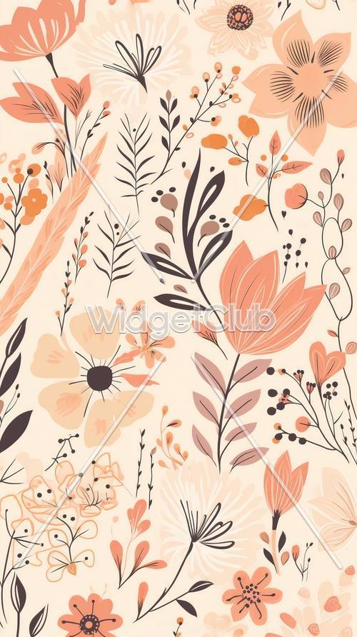 Colorful Floral Design for Your Screen