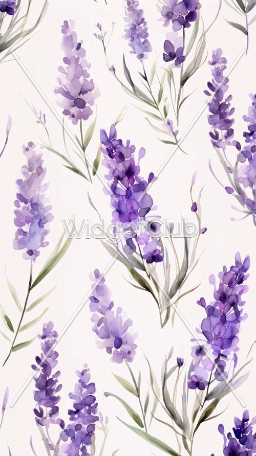 Bunga Lavender dengan Latar Belakang Terang