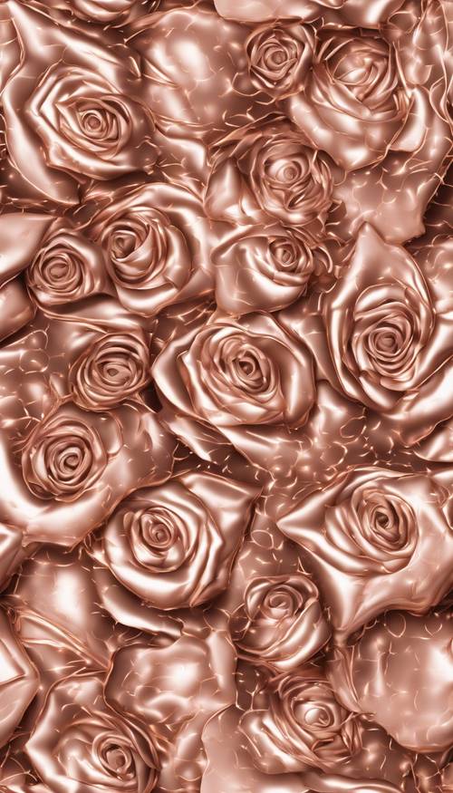 Infinite field of rose gold textures forming a serene and chic seamless pattern. Tapeta [356bffdb279e493fb428]
