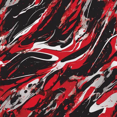 Vivid mix of red and black in a camouflage design. Tapeta [b62241c6fdca45dca6f6]