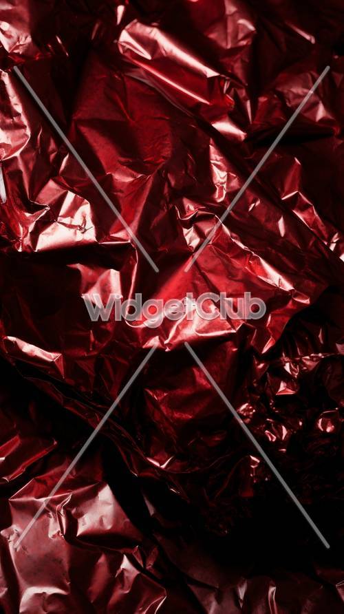Crumpled Red Foil Texture