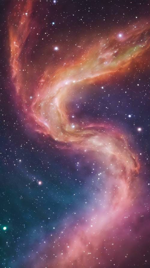 Başak takımyıldızı, Kuzey Işıklarının dönen renklerinde zarif bir şekilde parlıyor.