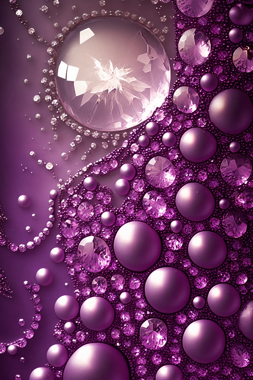 Sparkling Purple Gems and Spheres Wallpaper [939e46e65e00420d87eb] by ...