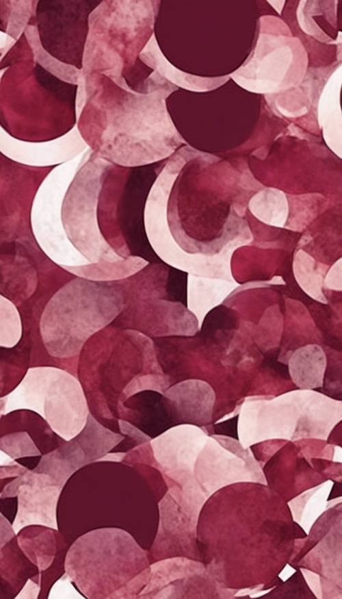 Perpaduan abstrak warna merah anggur dalam pola artistik yang mulus.
