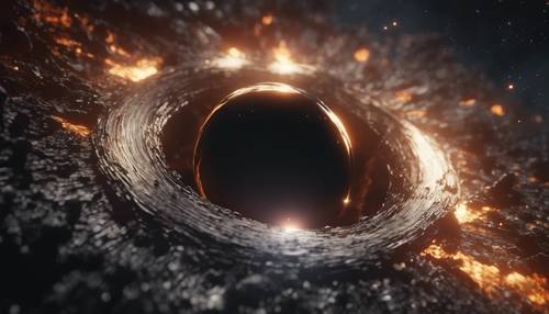 Czarna dziura rozrywa pobliską gwiazdę, powodując energetyczny rozbłysk.