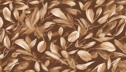 A seamless pattern featuring profuse brushstrokes of rich tan.