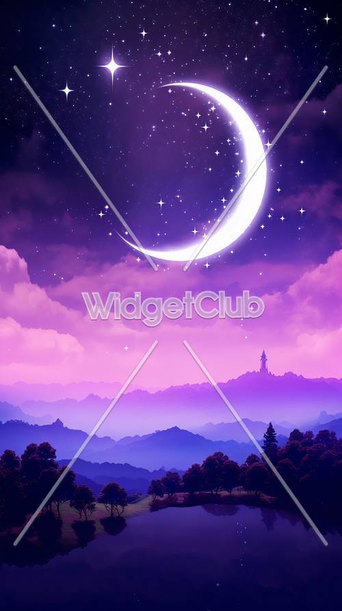 Purple Night Sky Wallpaper [e980d07be89442888cf8]