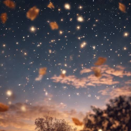 Bir sonbahar akşamı gökyüzünde Aslan takımyıldızının büyüleyici güzelliği.