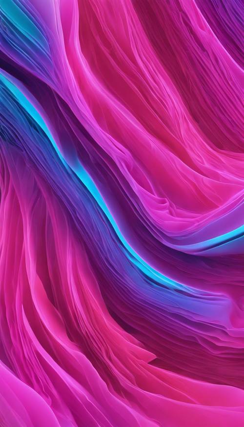 A seamless design of neon ombre colors flowing from cool blue to vibrant pink.