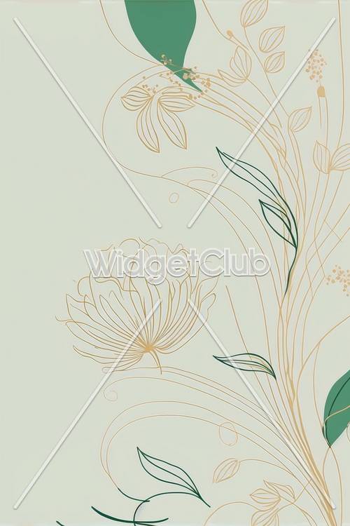 Elegant Floral Design on Soft Green Background