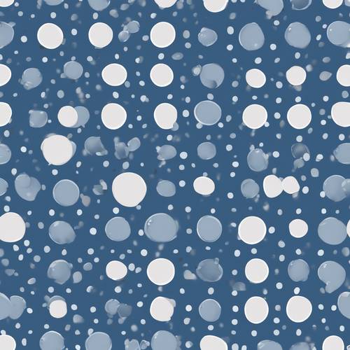 A bubbly background diagrammed by bright white, balloon-like polka dots easing on a prussian blue seamless sheet.