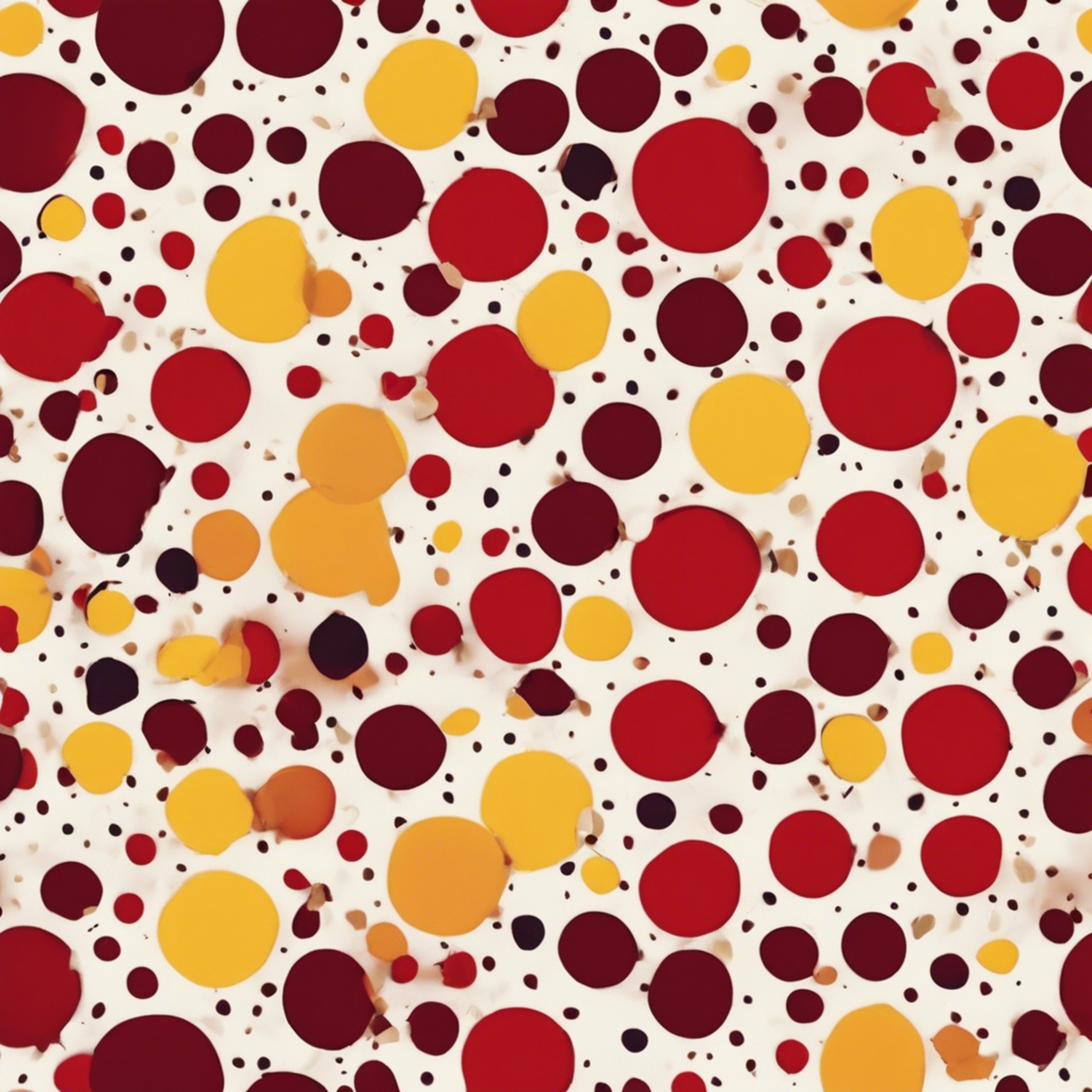 A delightful festival of red and yellow polka dots in a seamless pattern.壁紙[ddf68fdc8b8a4e2294f0]