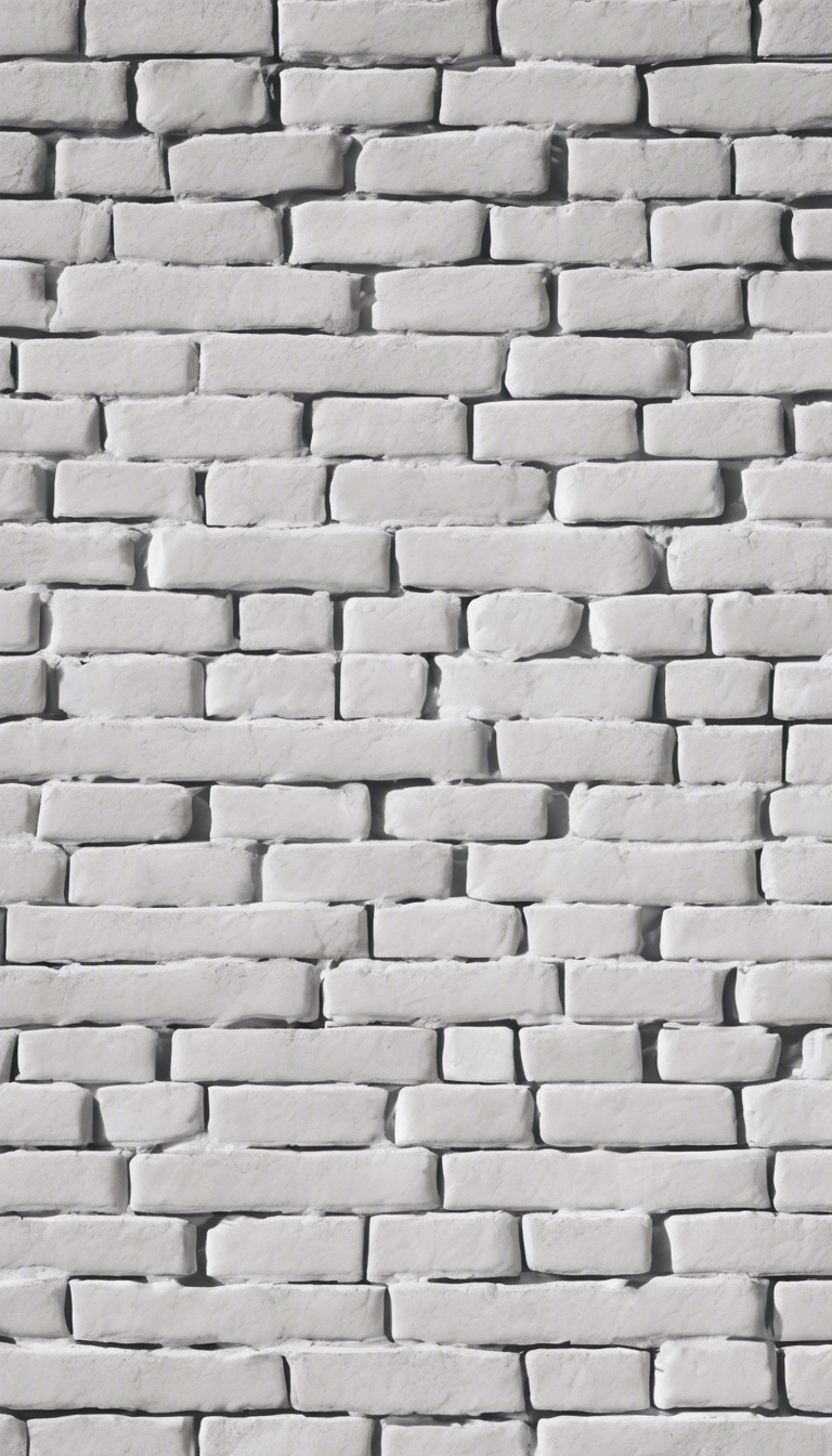 Wide view of a modern white brick wall on a sunny afternoon. Ταπετσαρία[d7d5c5a6f74f49ada979]