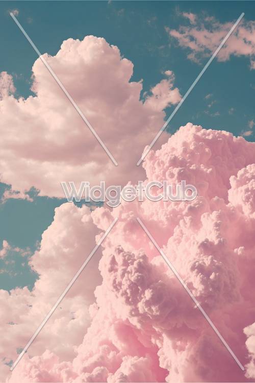 الغيوم الوردية في السماء