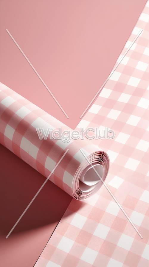 Pink Checkered Pattern Roll