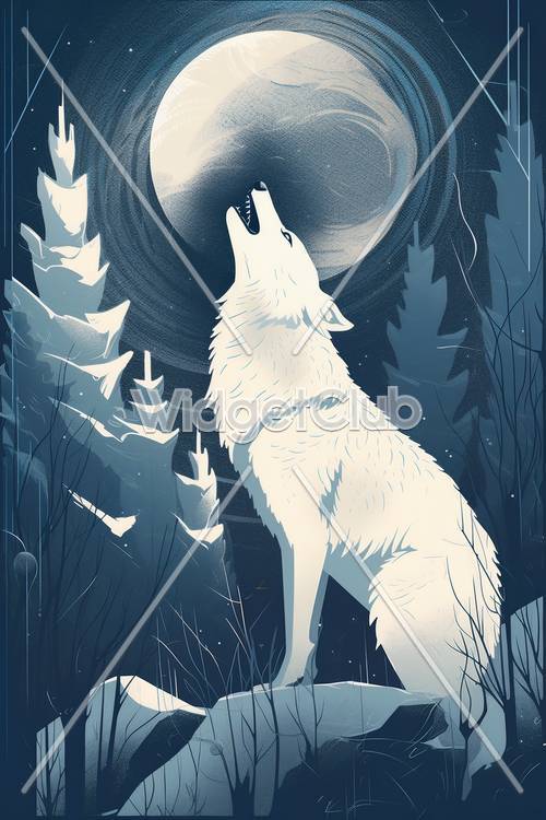 Moonlit Wolf Howl