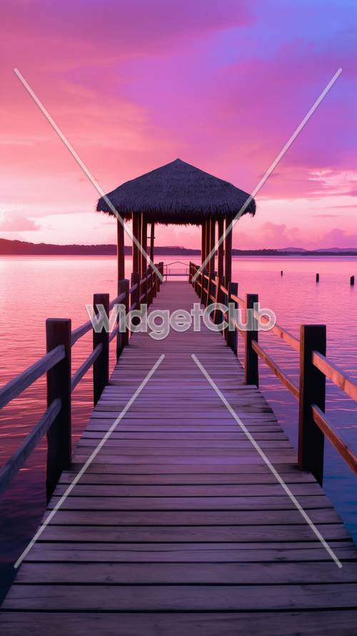 Tropical Sunset Pier View