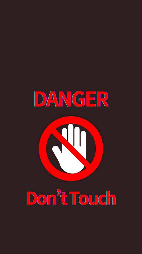 Znak niebezpieczeństwa nie dotykaj tła
