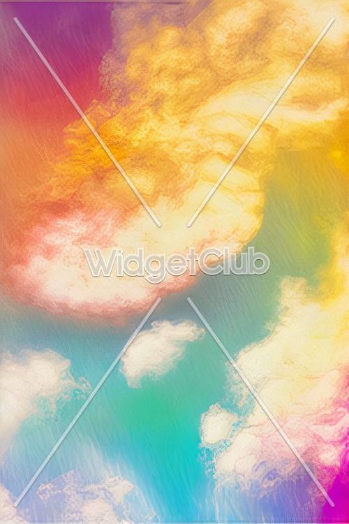 Kolorowe chmury na tle nieba