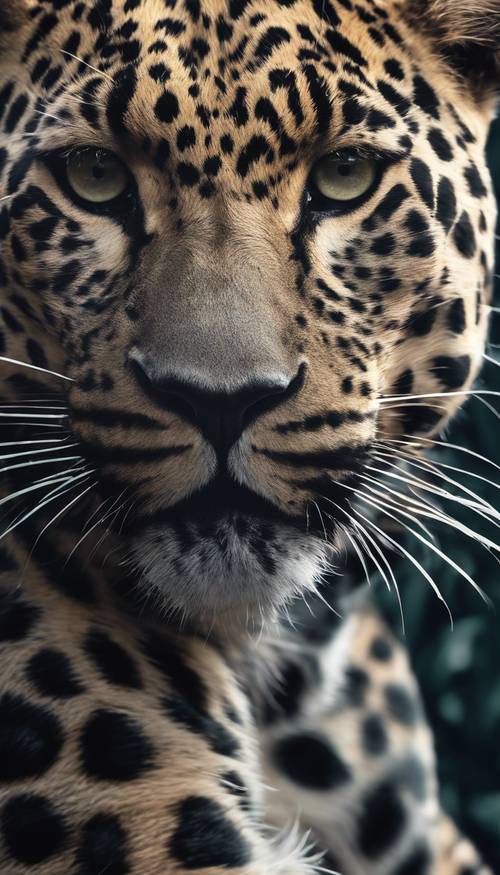 Conception sans couture d’un imprimé léopard luxuriant aux teintes minuit, la véritable touche sauvage.