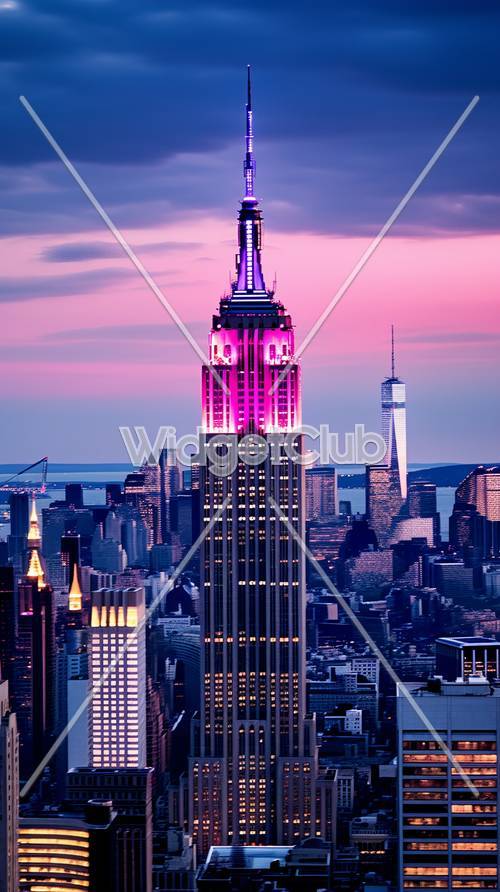 Panoramę Nowego Jorku o zmierzchu