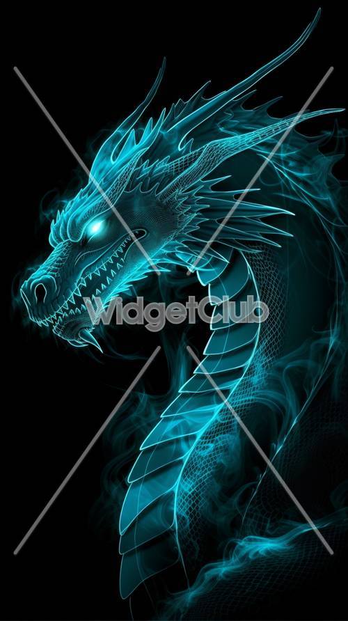 Эпическое изображение синего дракона