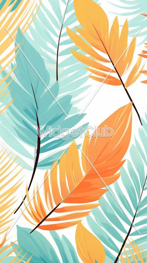 Colorful Feather Design for Your Screen
