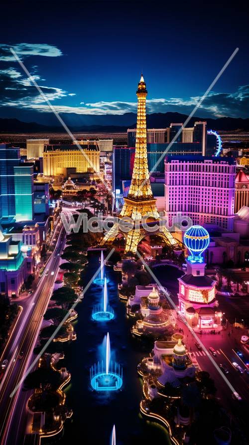 Bright Las Vegas Night View