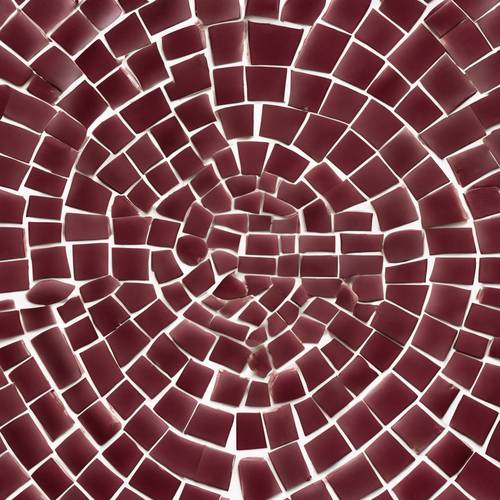 Small burgundy bricks arranged in circular pattern