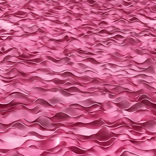 粉紅色閃光的無縫圖案放置在密集的波浪線中。