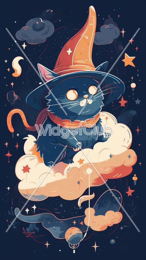 Gato mágico no céu
