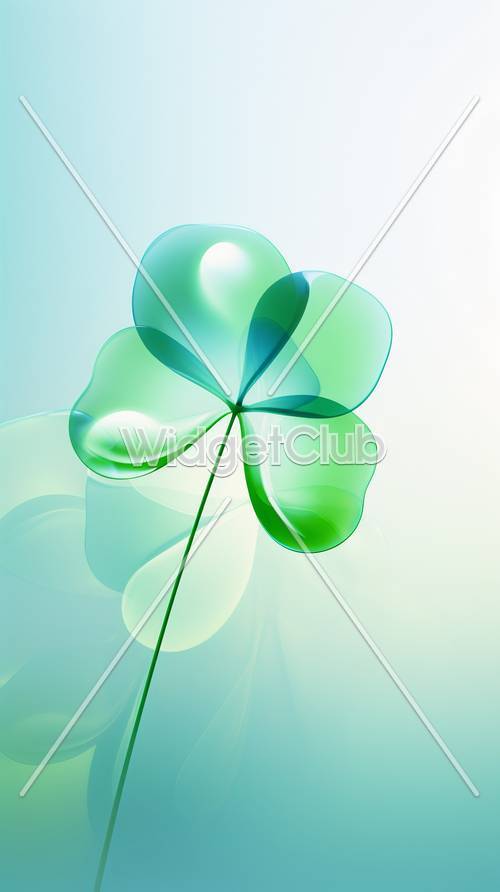 Diseño de trébol verde de la suerte