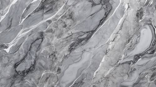 Uno stato affascinante di marmo grigio a grana fine con venature bianche.