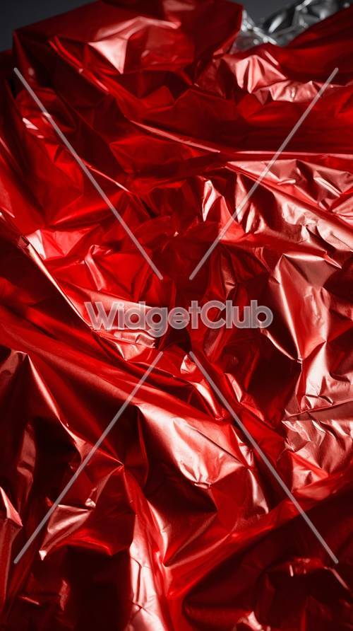 Tekstur Foil Berkerut Merah