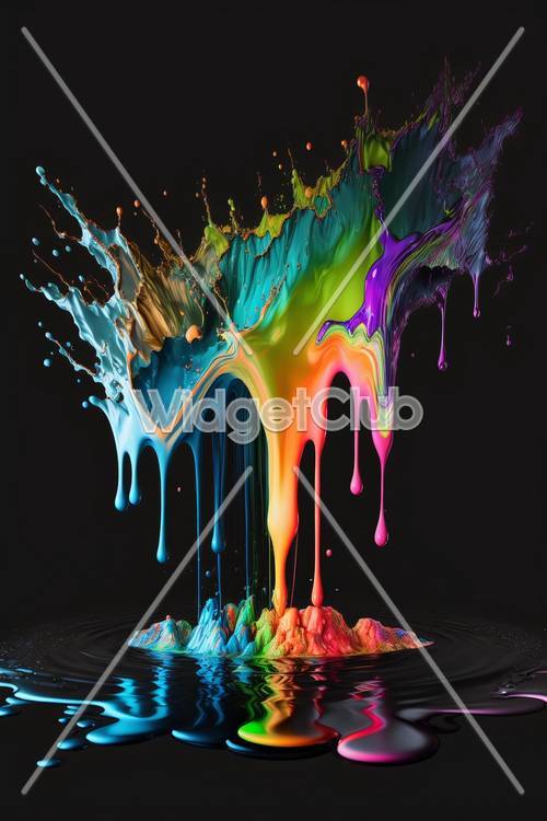 אמנות התזת צבע צבעונית