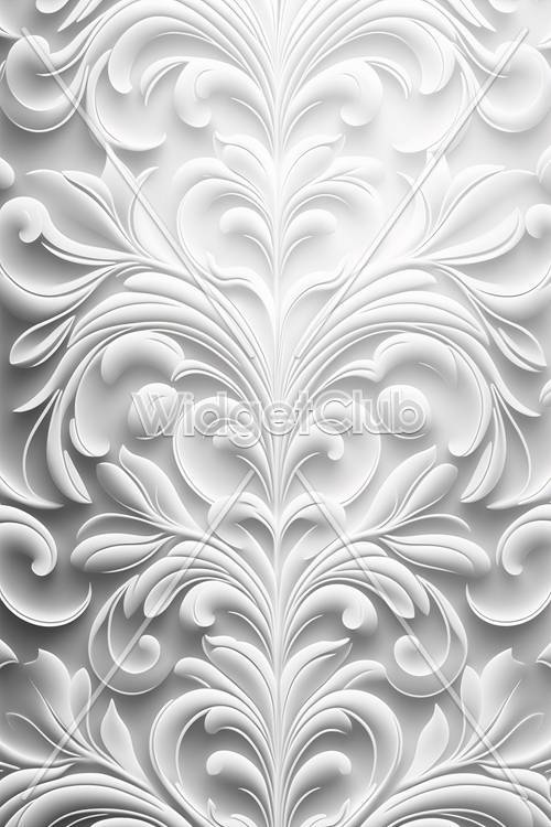 White Floral Wallpaper [c5d592a0502f42919e59]
