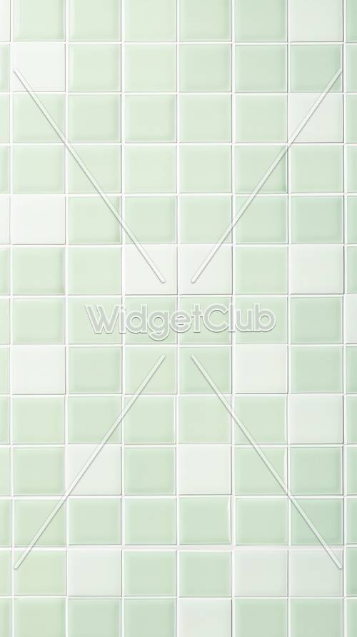 Patrón de azulejos verde menta