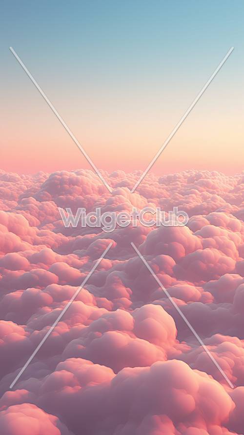Różowe chmury na niebie