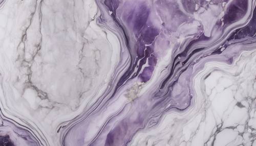 Deep, captivating marble pattern in shades of amethyst and alabaster white Tapet [7bd2d28663c24c2b93b4]
