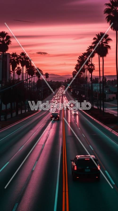 Sunset Boulevard Drive Kertas dinding [3979cae05e2e484bb3ae]